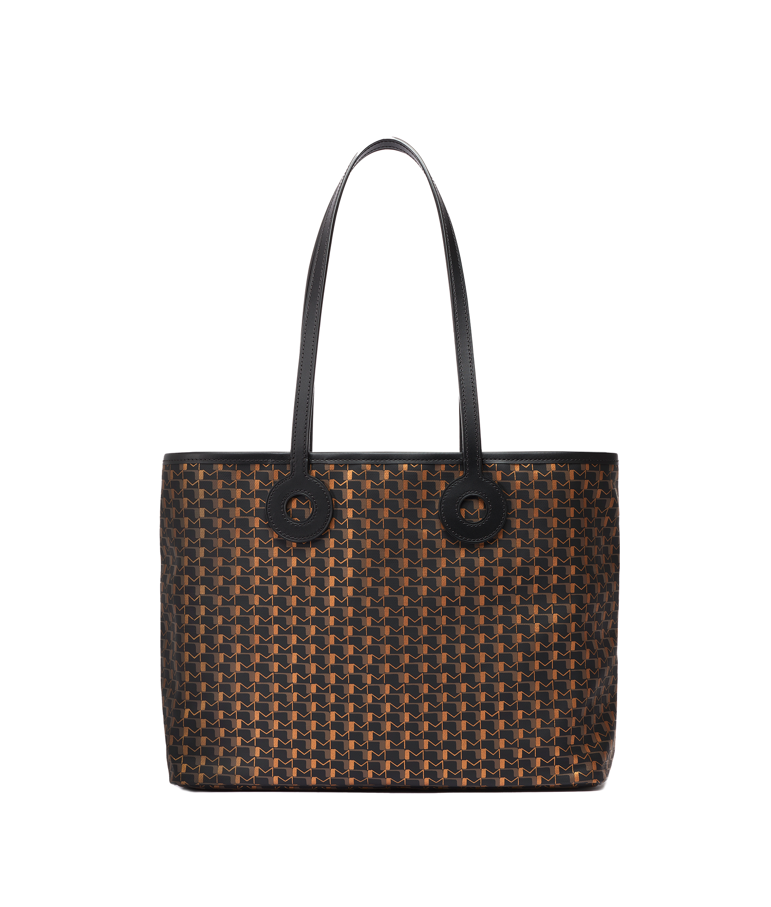 MOYNAT Women's Monogram Leather Tote Bag Brown Made in France