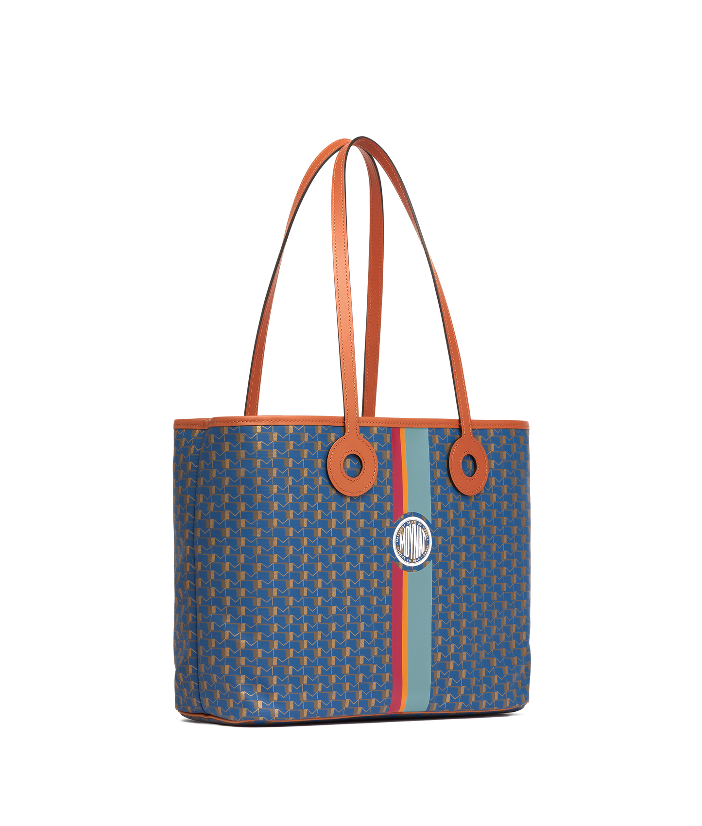 Feel tré chic and effortless with this Moynat Ruban Duo MM Indigo Bronze  Cognac Tote Bag. Grab this piece of Parisian luxury only at…
