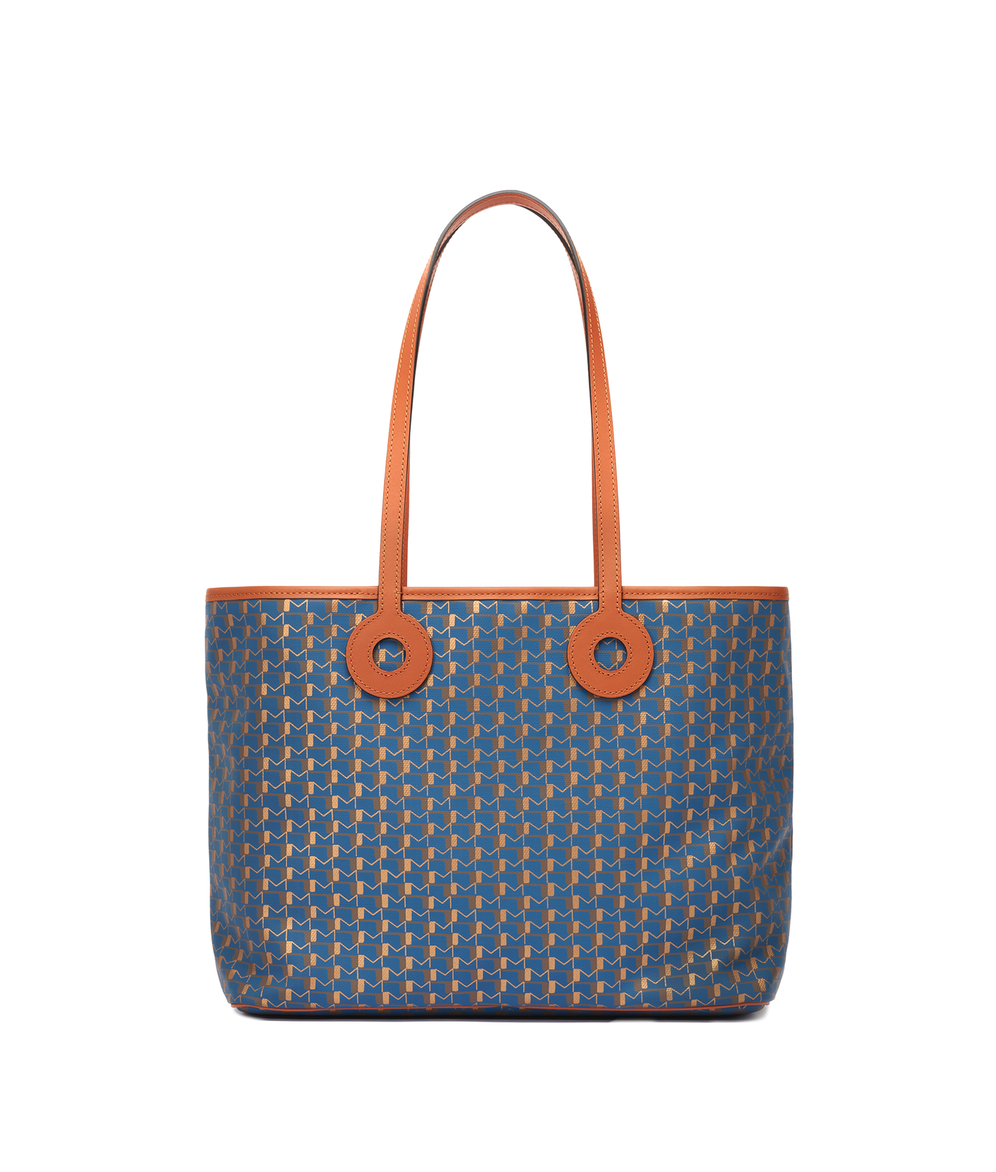 MOYNAT Grained Calfskin Canvas 1920 Oh! Tote Ruban MM Carbon Silver 1274253