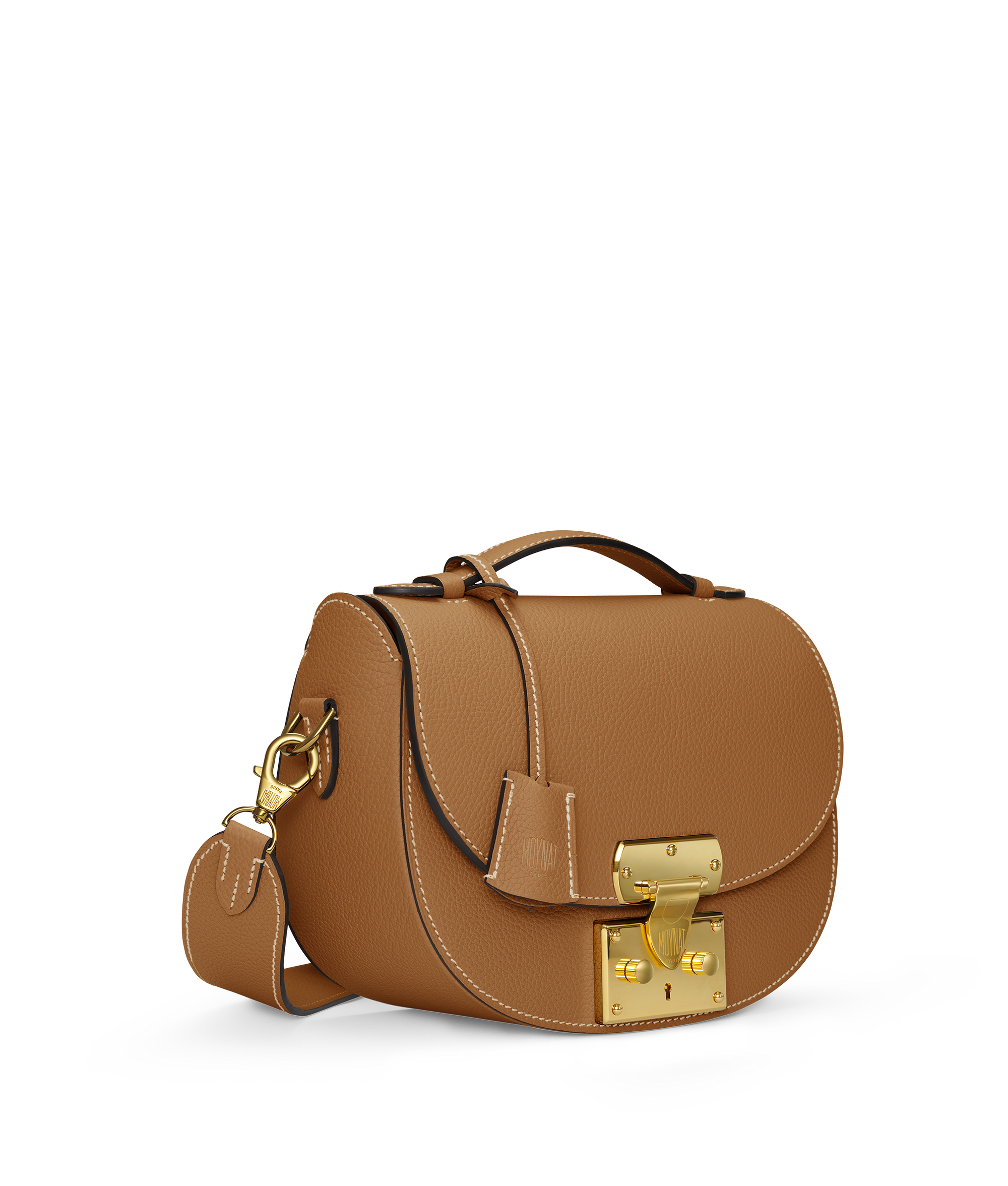 Louis Vuitton On My Side PM Camel Brown Leather/Canvas Shoulder